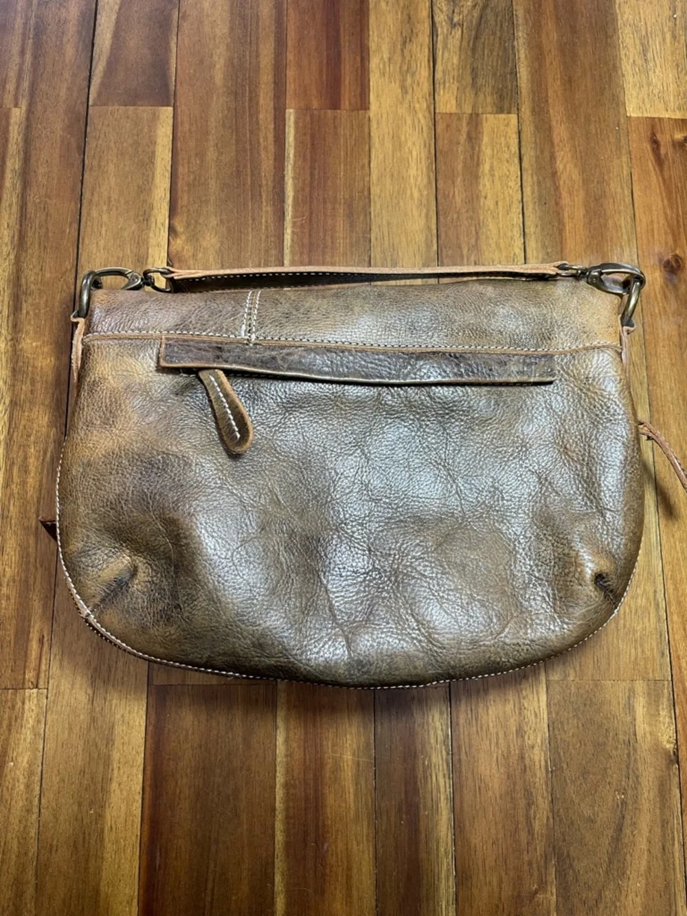 Bed Stu Tahiti fold over brown leather bag - Picture 12 of 13